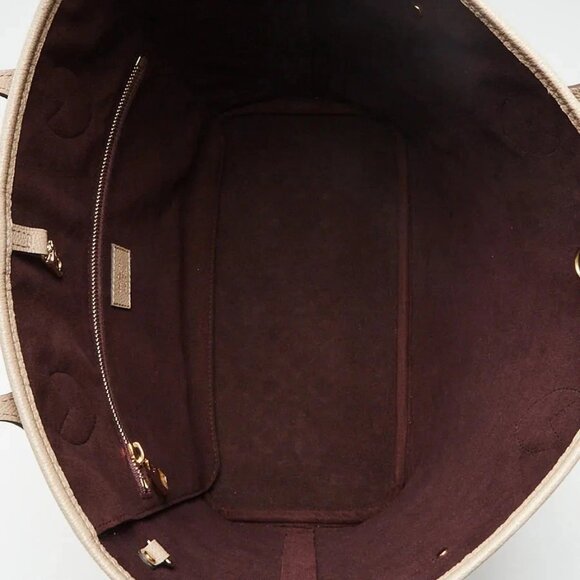 Louis Vuitton Tourterelle Monogram Giant Empreinte Leather Neverfull MM NM Bag - Picture 8 of 9